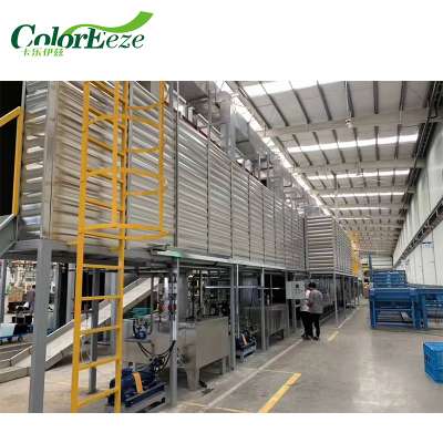 Automatic electrophoresis production coating spray line process